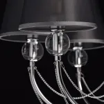 Люстра на штанге MW-Light Федерика 84 684010408 Цвет арматуры хром Цвет плафонов черный от ImperiumLoft