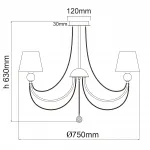 Люстра на штанге MW-Light Федерика 84 684010408 Цвет арматуры хром Цвет плафонов черный от ImperiumLoft
