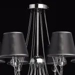 Люстра на штанге MW-Light Федерика 84 684010408 Цвет арматуры хром Цвет плафонов черный от ImperiumLoft