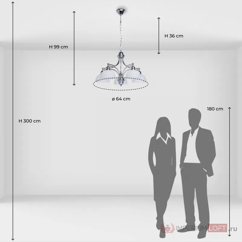 Люстра подвесная MW-Light Фелиция 347017405 от ImperiumLoft
