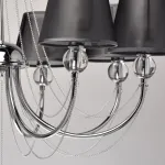 Люстра на штанге MW-Light Федерика 84 684010408 Цвет арматуры хром Цвет плафонов черный от ImperiumLoft