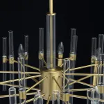 Люстра на штанге MW-Light Альгеро 285010910 Цвет арматуры латунь Цвет плафонов прозрачный от ImperiumLoft