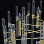 Люстра на штанге MW-Light Альгеро 285010910 Цвет арматуры латунь Цвет плафонов прозрачный от ImperiumLoft