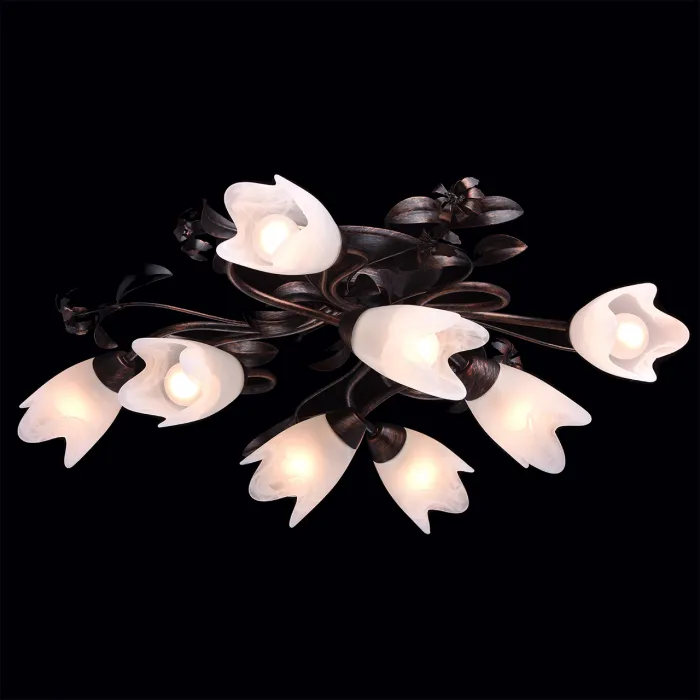 Потолочная люстра MW-Light Аида 13 323013708 Цвет арматуры коричневый Цвет плафонов белый от ImperiumLoft