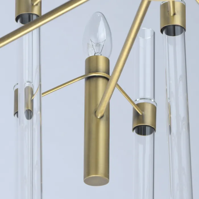 Люстра на штанге MW-Light Альгеро 285010910 Цвет арматуры латунь Цвет плафонов прозрачный от ImperiumLoft