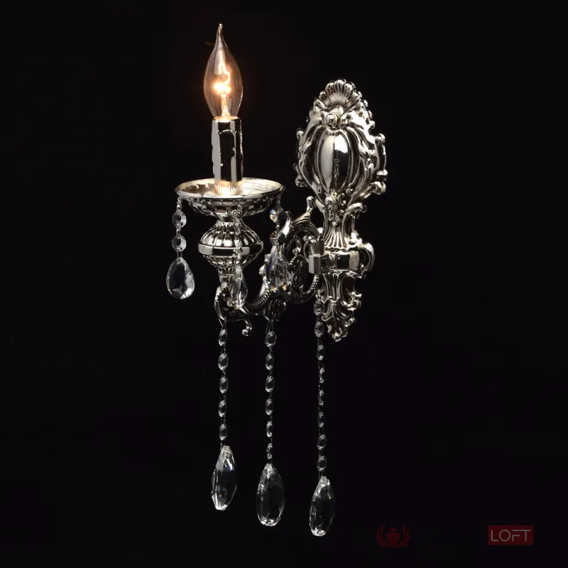 Бра MW-Light Селена 10 482023901 Цвет арматуры серебро Цвет плафонов прозрачный от ImperiumLoft