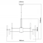 Люстра на штанге MW-Light Альгеро 285010910 Цвет арматуры латунь Цвет плафонов прозрачный от ImperiumLoft