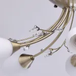Потолочная люстра DeMarkt Нежность 8 356015308 Цвет арматуры латунь Цвет плафонов белый от ImperiumLoft