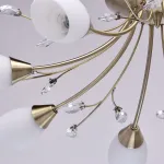 Потолочная люстра DeMarkt Нежность 8 356015308 Цвет арматуры латунь Цвет плафонов белый от ImperiumLoft