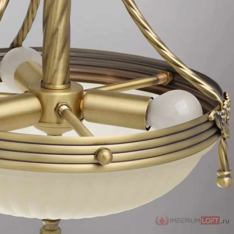 Подвесной светильник MW-Light Афродита 1 317010303 Цвет арматуры бронза Цвет плафонов кремовый от ImperiumLoft