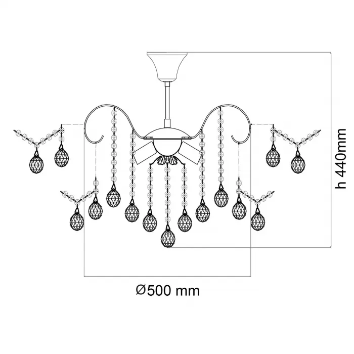 Подвесная люстра MW-Light Жемчуг 9 232016406 Цвет арматуры золото Цвет плафонов прозрачный от ImperiumLoft