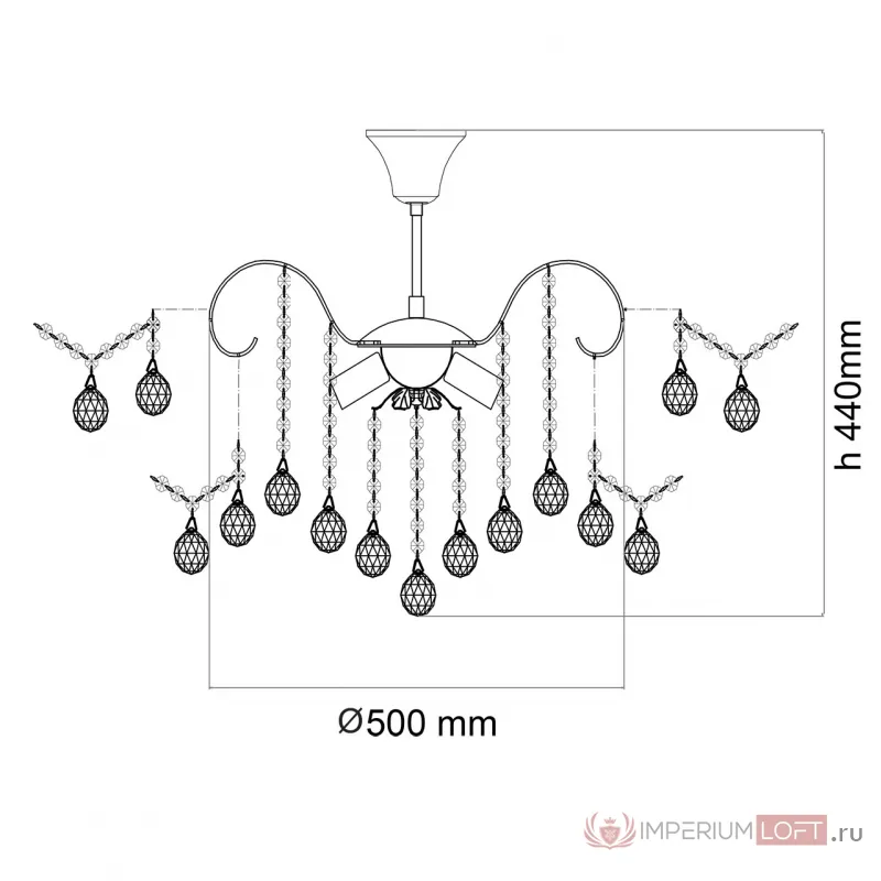 Подвесная люстра MW-Light Жемчуг 9 232016406 Цвет арматуры золото Цвет плафонов прозрачный от ImperiumLoft