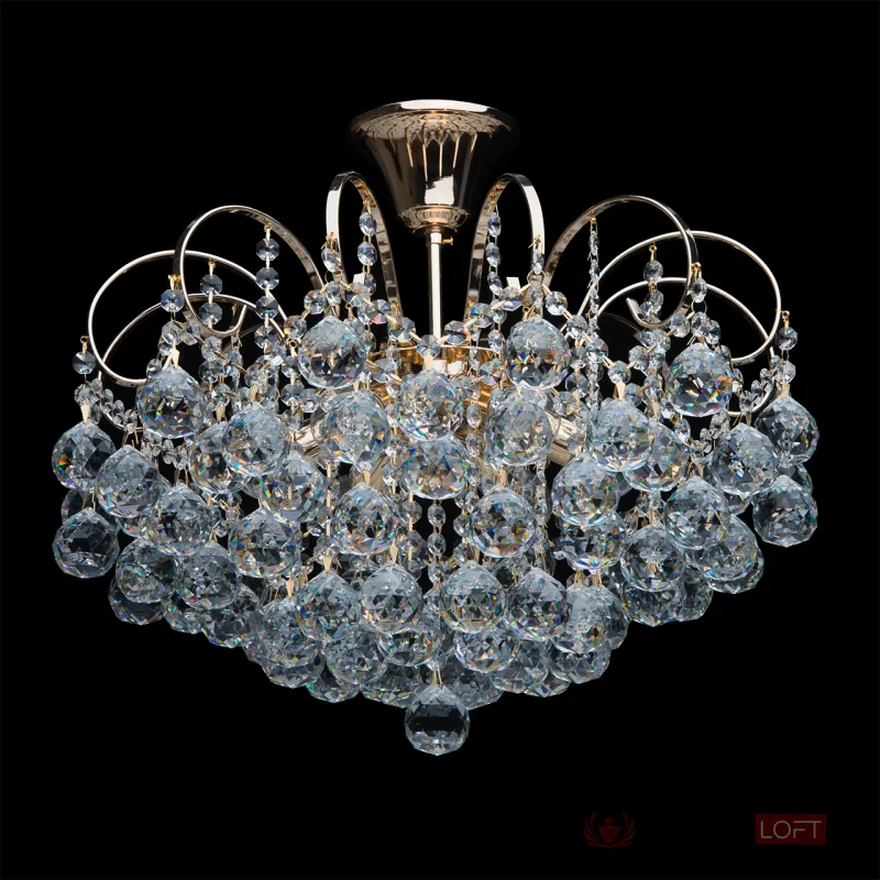 Подвесная люстра MW-Light Жемчуг 9 232016406 Цвет арматуры золото Цвет плафонов прозрачный от ImperiumLoft