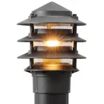 Наземный низкий светильник MW-Light Уран 803040601 Цвет арматуры черный Цвет плафонов белый от ImperiumLoft