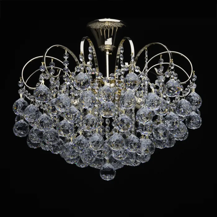 Подвесная люстра MW-Light Жемчуг 9 232016406 Цвет арматуры золото Цвет плафонов прозрачный от ImperiumLoft