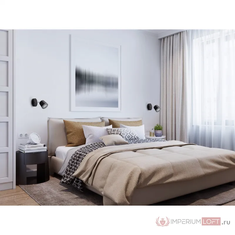 Спот MW-Light Бали 543021101 Цвет арматуры бронза Цвет плафонов черный от ImperiumLoft