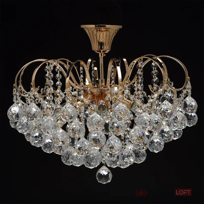 Подвесная люстра MW-Light Жемчуг 9 232016406 Цвет арматуры золото Цвет плафонов прозрачный от ImperiumLoft