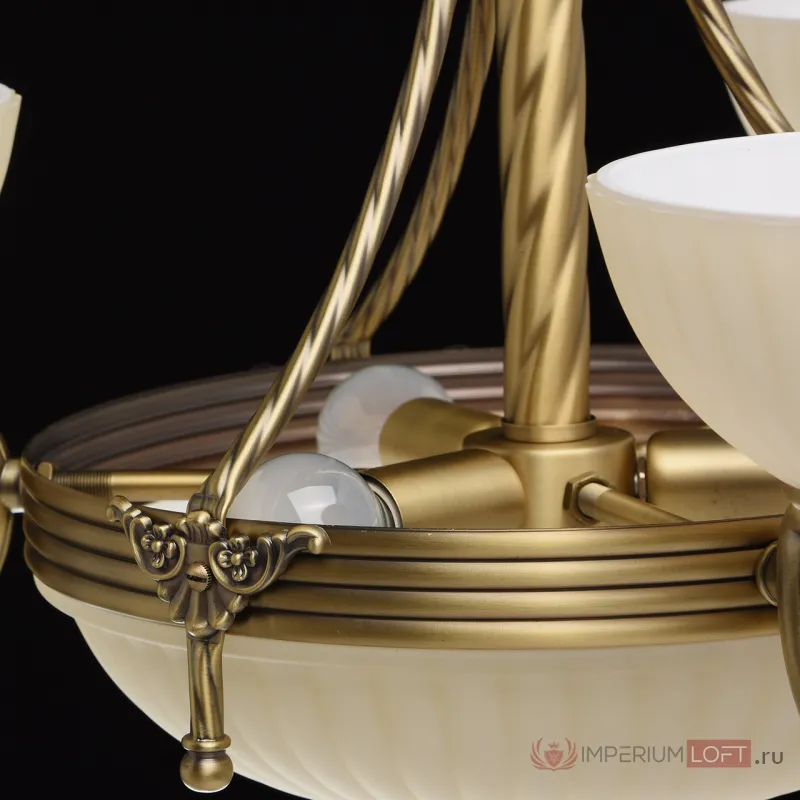 Подвесная люстра MW-Light Афродита 1 317010406 Цвет арматуры бронза Цвет плафонов кремовый от ImperiumLoft