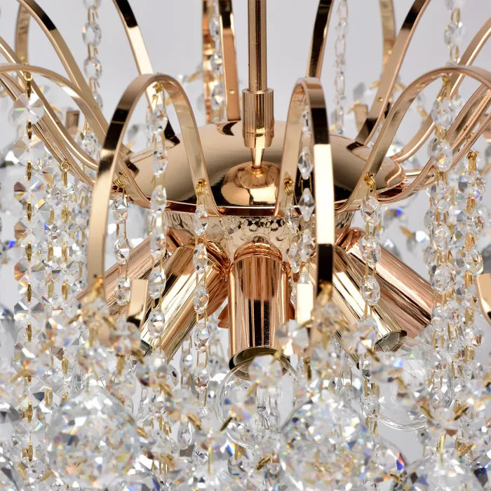 Люстра на штанге MW-Light Жемчуг 9 232016708 Цвет арматуры золото Цвет плафонов прозрачный от ImperiumLoft