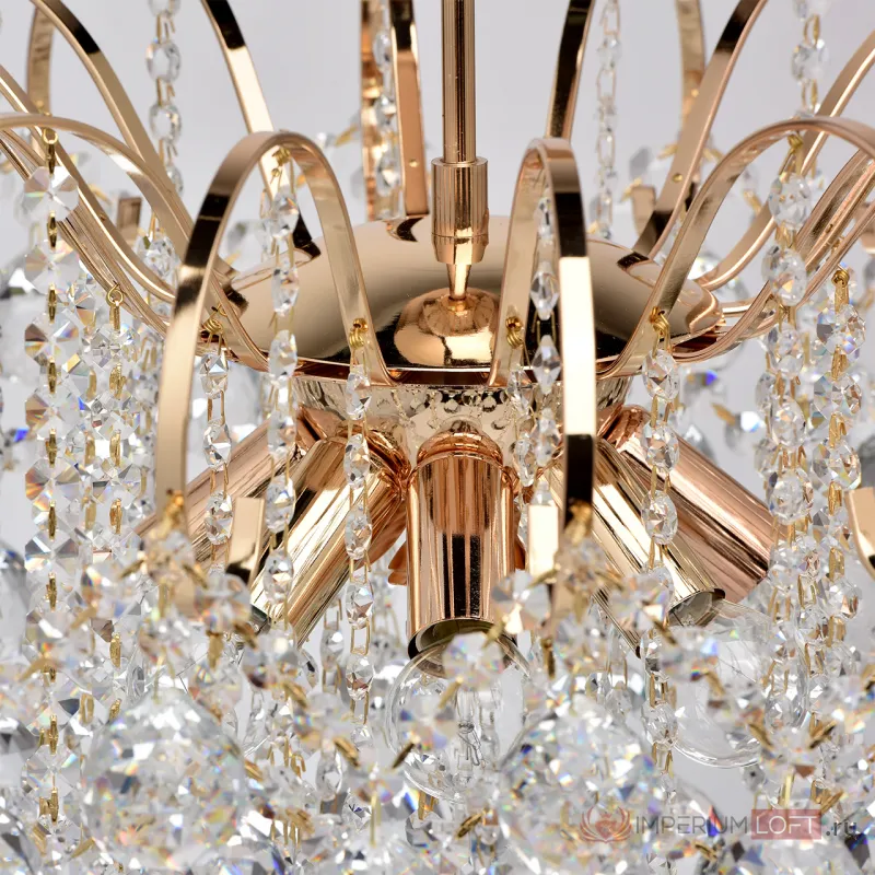 Люстра на штанге MW-Light Жемчуг 9 232016708 Цвет арматуры золото Цвет плафонов прозрачный от ImperiumLoft