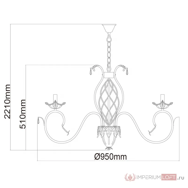 Люстра CHIARO Валенсия 299012410 от ImperiumLoft