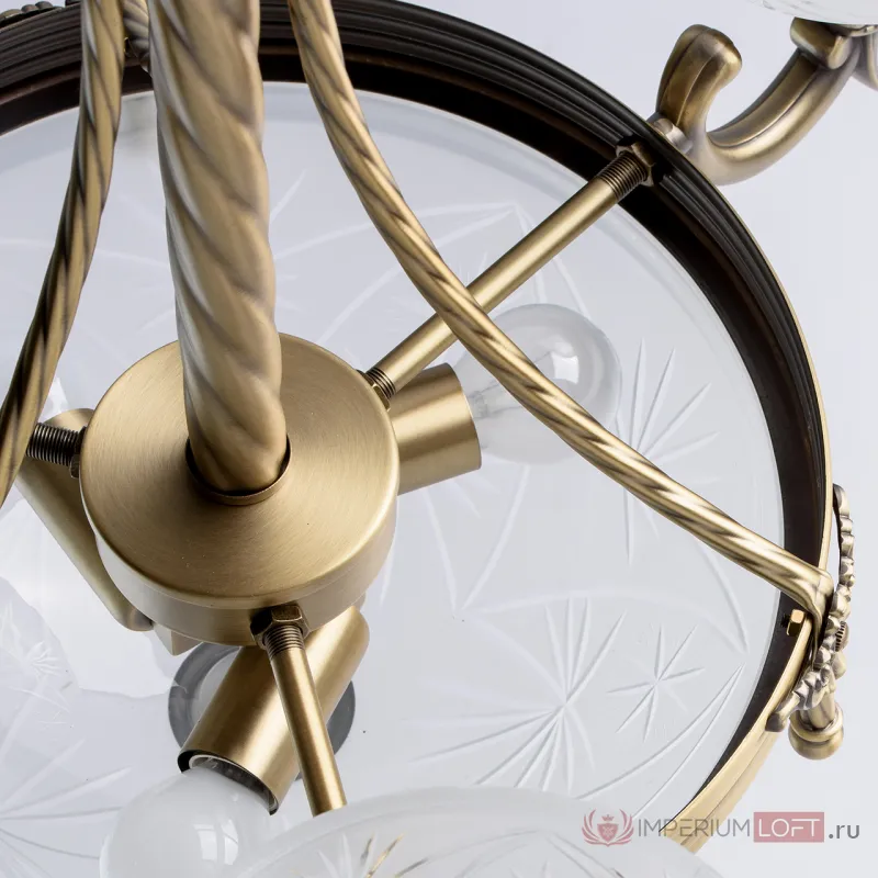 Подвесная люстра MW-Light Афродита 2 317012006 Цвет арматуры бронза Цвет плафонов прозрачный от ImperiumLoft