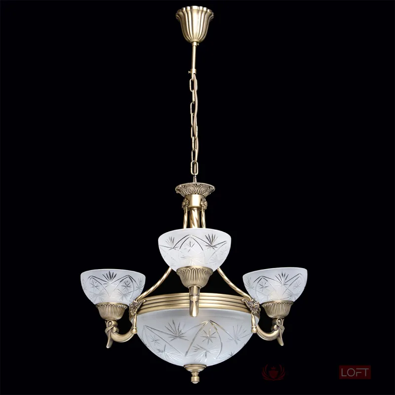 Подвесная люстра MW-Light Афродита 2 317012006 Цвет арматуры бронза Цвет плафонов прозрачный от ImperiumLoft