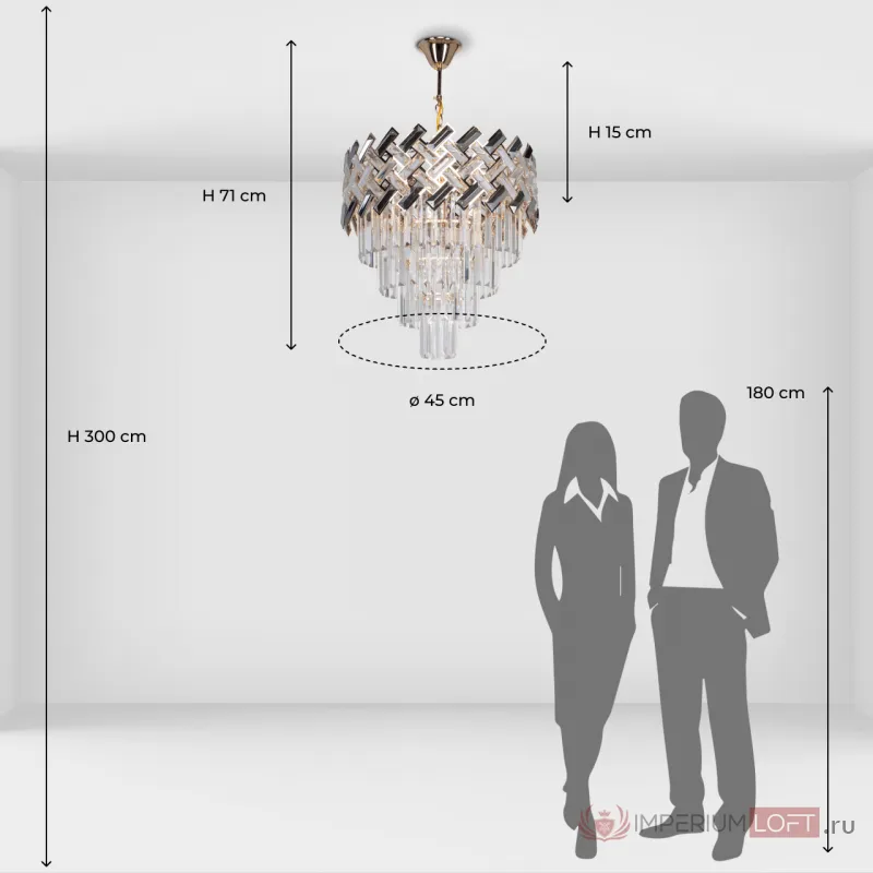 Подвесная люстра De City Бриз 111016206 от ImperiumLoft