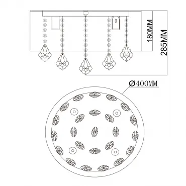 Люстра потолочная MW-Light Жаклин 465015904 от ImperiumLoft