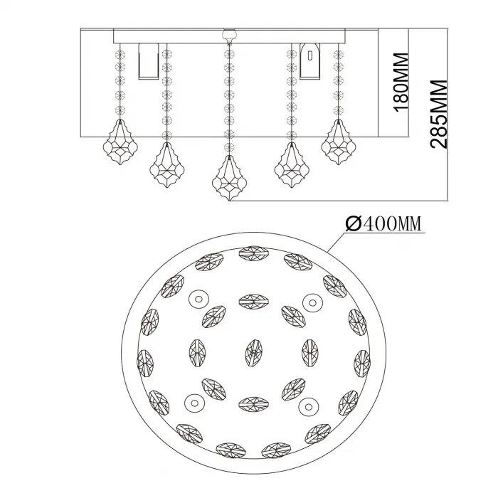 Люстра потолочная MW-Light Жаклин 465015904 от ImperiumLoft