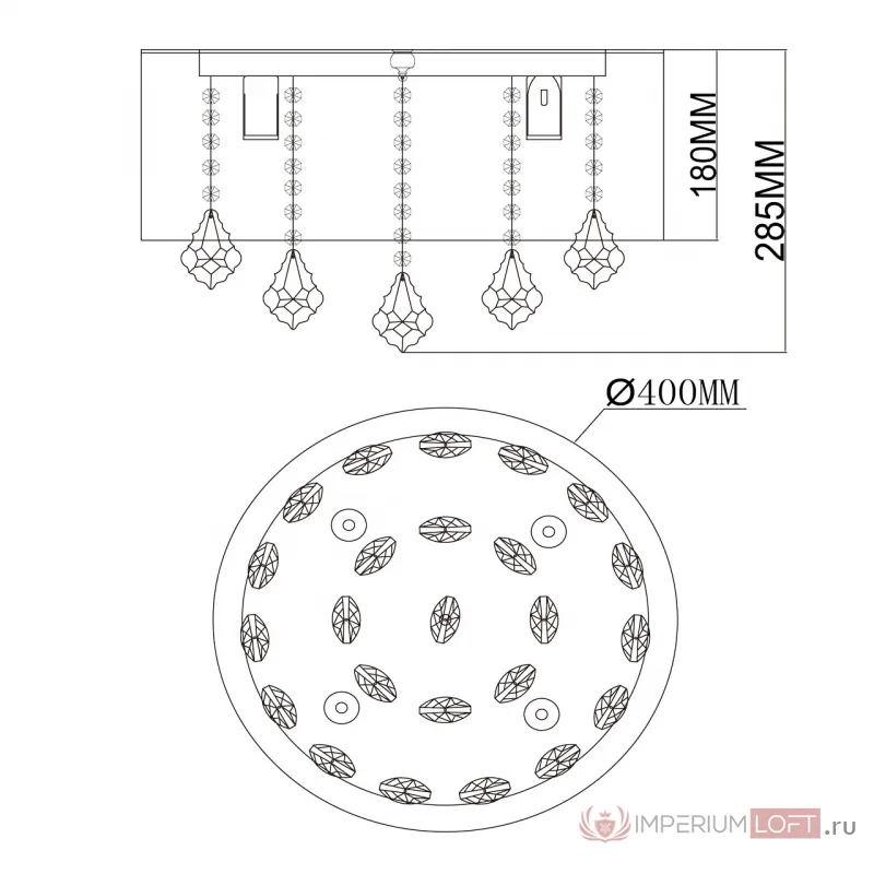 Люстра потолочная MW-Light Жаклин 465015904 от ImperiumLoft