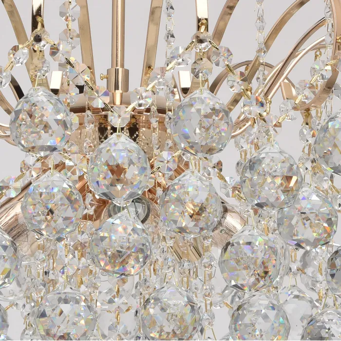 Люстра на штанге MW-Light Жемчуг 9 232016708 Цвет арматуры золото Цвет плафонов прозрачный от ImperiumLoft