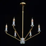 Люстра на штанге MW-Light Атмосфера 699010906 Цвет арматуры золото Цвет плафонов белый от ImperiumLoft