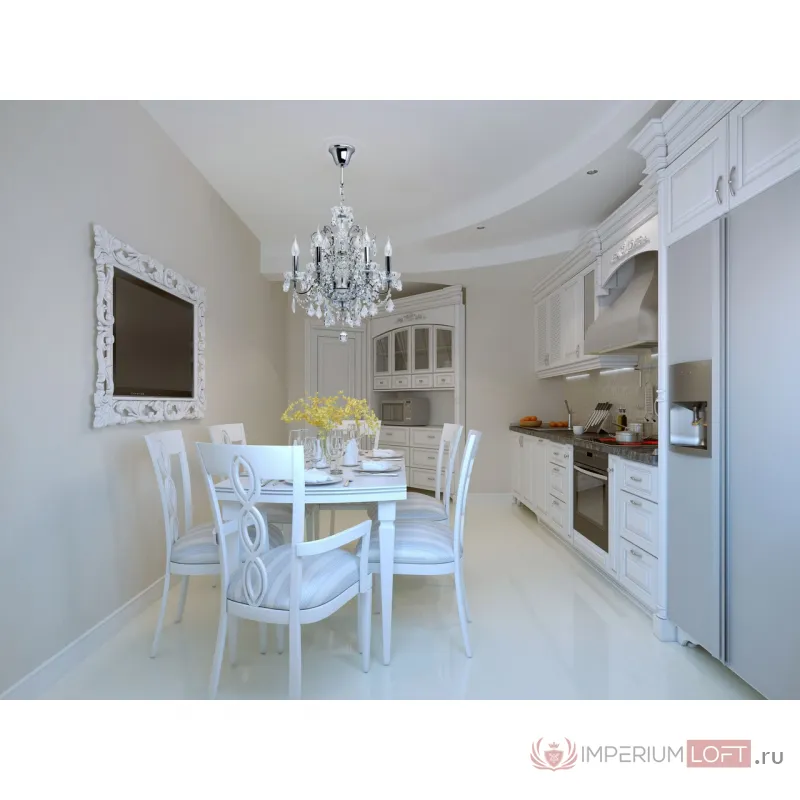 Подвесная люстра MW-Light Каролина 1 367013306 Цвет арматуры хром Цвет плафонов прозрачный от ImperiumLoft