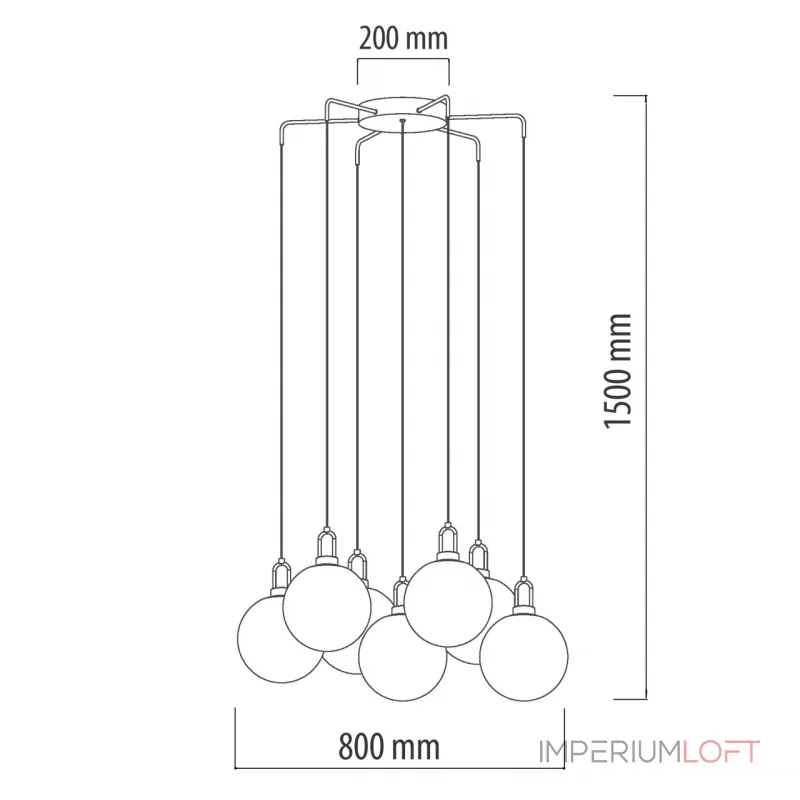 Подвесная люстра DeMarkt Крайс 657011307 Подвесная люстра DeMarkt Крайс 657011307