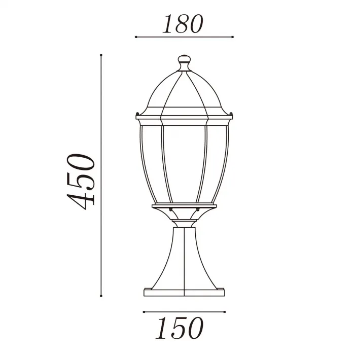 Наземный низкий светильник MW-Light Фабур 804040301 Цвет арматуры золото Цвет плафонов прозрачный от ImperiumLoft