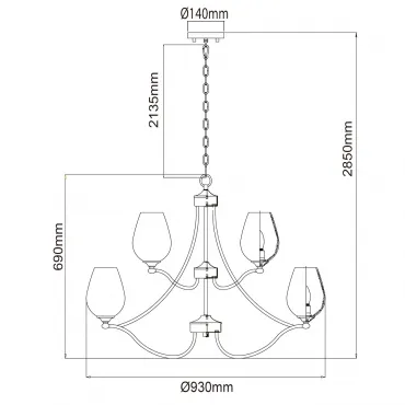 Люстра подвесная Chiaro Palermo 386016512 от ImperiumLoft