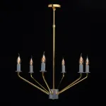 Люстра на штанге MW-Light Атмосфера 699010906 Цвет арматуры золото Цвет плафонов белый от ImperiumLoft