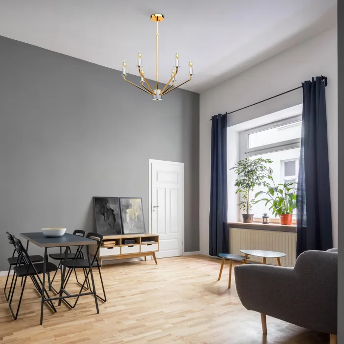 Люстра на штанге MW-Light Атмосфера 699010906 Цвет арматуры золото Цвет плафонов белый от ImperiumLoft
