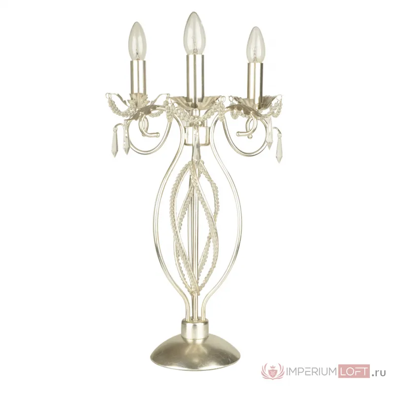 Настольная лампа декоративная Chiaro Валенсия 3 299032203 Цвет плафонов прозрачный Цвет арматуры серебро от ImperiumLoft