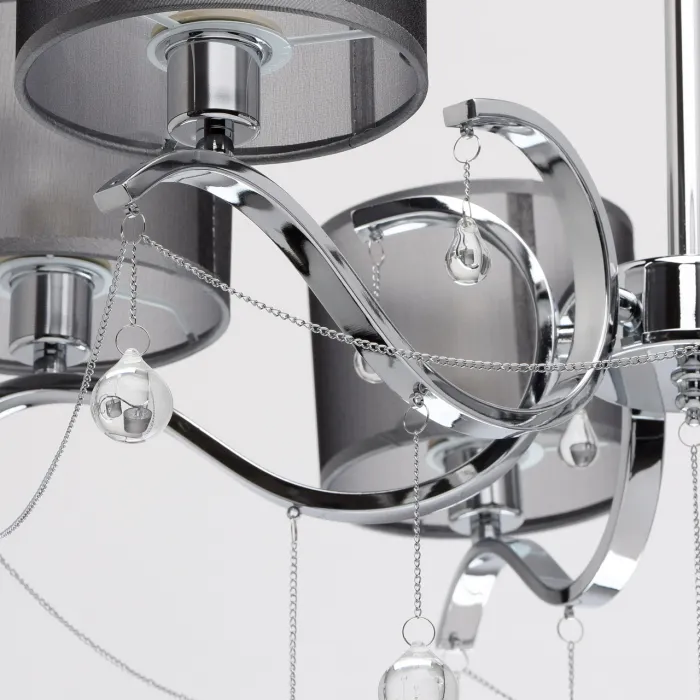 Подвесная люстра MW-Light Федерика 82 379019006 Цвет арматуры хром Цвет плафонов черный от ImperiumLoft