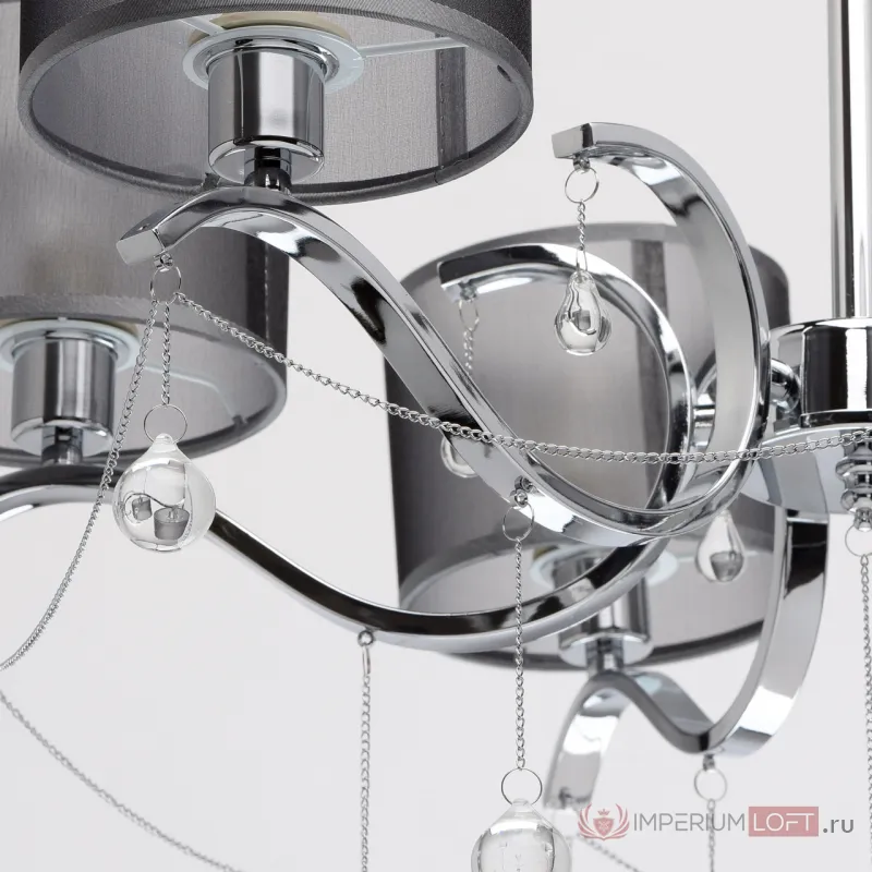 Подвесная люстра MW-Light Федерика 82 379019006 Цвет арматуры хром Цвет плафонов черный от ImperiumLoft