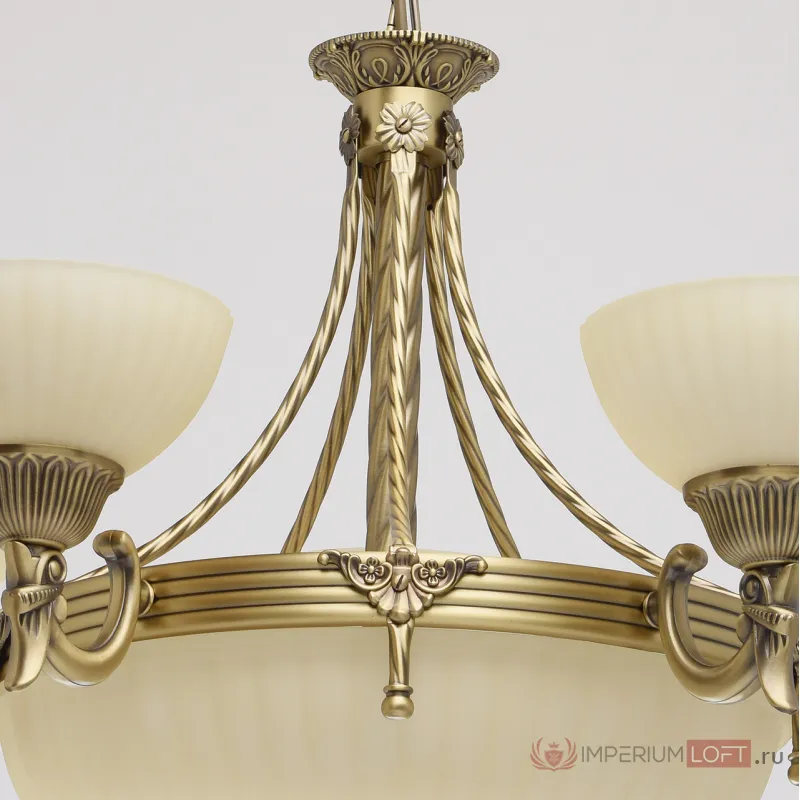 Подвесная люстра MW-Light Афродита 1 317010708 Цвет арматуры бронза Цвет плафонов кремовый от ImperiumLoft