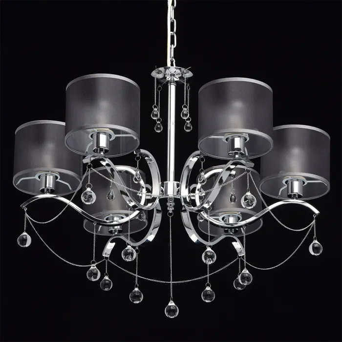 Подвесная люстра MW-Light Федерика 82 379019006 Цвет арматуры хром Цвет плафонов черный от ImperiumLoft