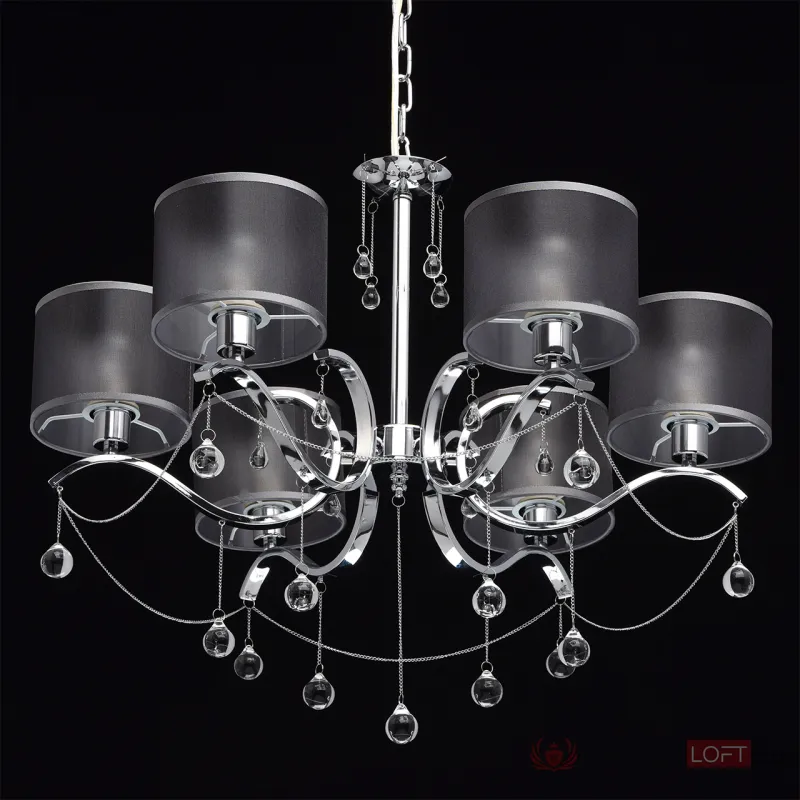 Подвесная люстра MW-Light Федерика 82 379019006 Цвет арматуры хром Цвет плафонов черный от ImperiumLoft