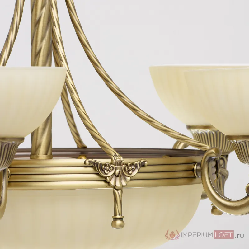 Подвесная люстра MW-Light Афродита 1 317010708 Цвет арматуры бронза Цвет плафонов кремовый от ImperiumLoft