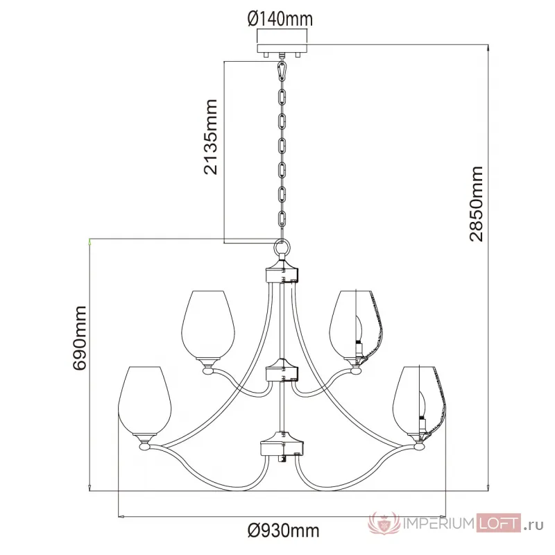 Люстра CHIARO Палермо 386016512 от ImperiumLoft