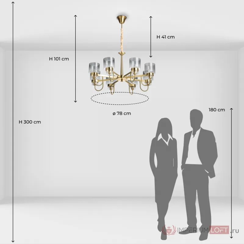 Люстра подвесная MW-Light Элла 483015108 от ImperiumLoft