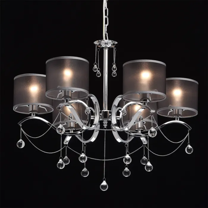 Подвесная люстра MW-Light Федерика 82 379019006 Цвет арматуры хром Цвет плафонов черный от ImperiumLoft