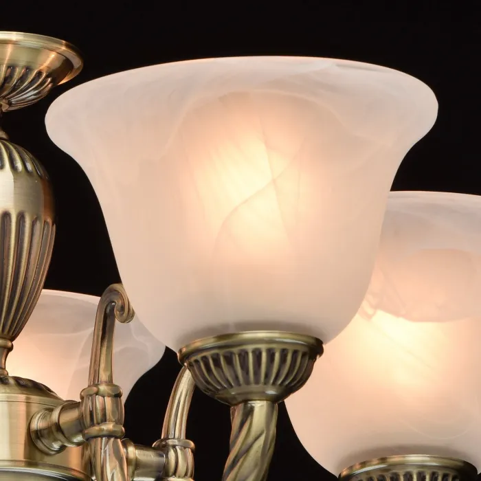 Подвесная люстра MW-Light Ариадна 20 450016305 Цвет арматуры бронза Цвет плафонов белый от ImperiumLoft